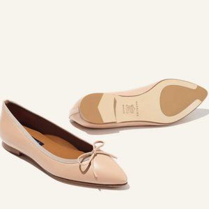 Margaux Leather Pointe Flats Size 35 US5 Medium NWT New in Rose Nappa